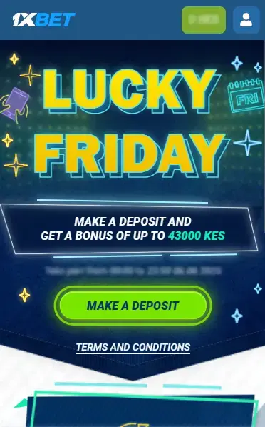 1xBet Lucky Friday Bonus