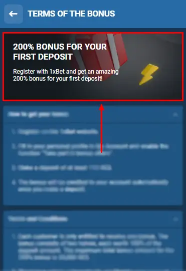 1xBet Sports Welcome Bonus