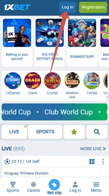 How to log into my 1xbet account?
