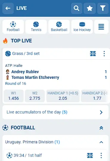 Can I bet on Live events on 1xBet?