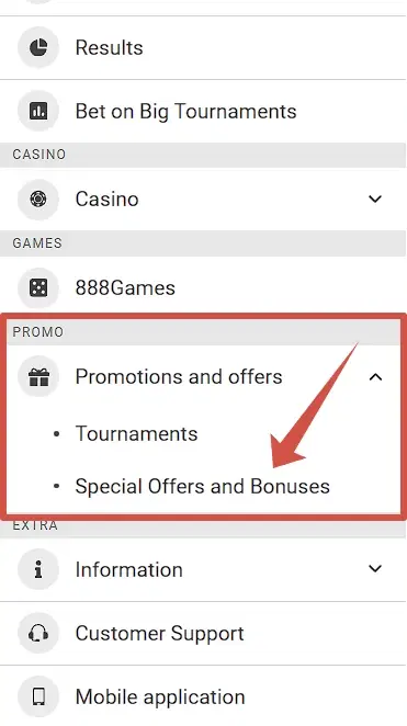 How to get the 888starz bonus?