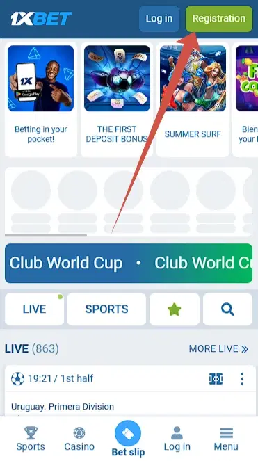 Can I register on 1xbet on mobile?