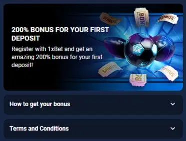 How to claim 1xbet welcome bonus?