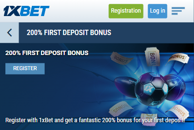 1xBet Welcome sports bonus