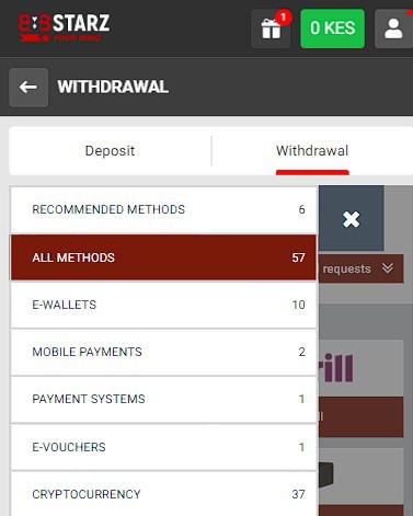 How to withdraw money from 888starz?