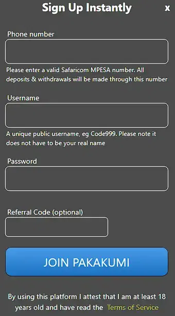 create an account