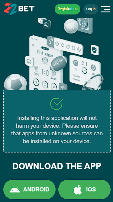 22bet mobile app