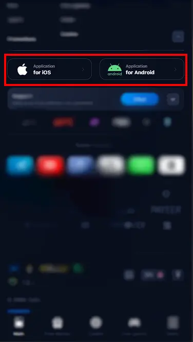 1winn App Buttons