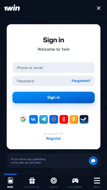 1win Kenya Login