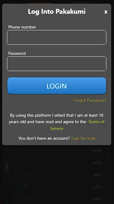 pakakumi login