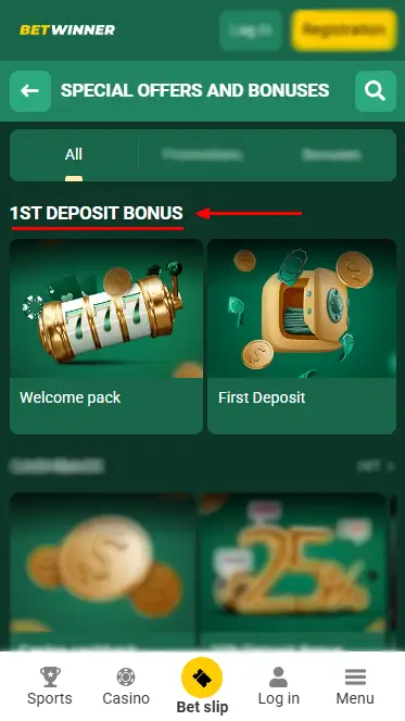 Betwinner Welcome Bonuses
