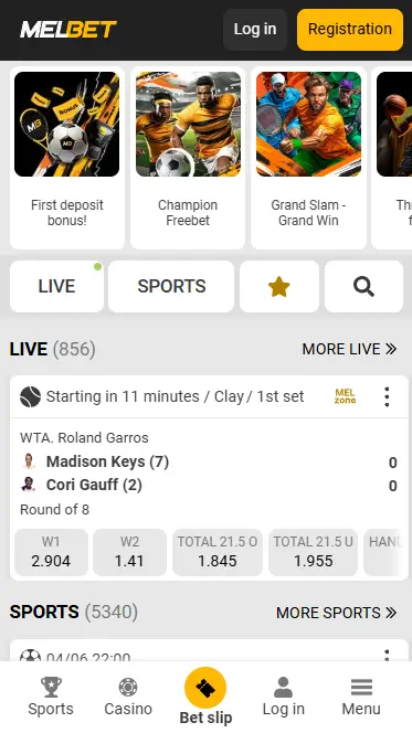 Melbet Mobile Interface