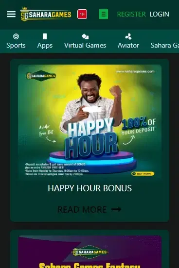 Sahara Happy Hour Bonus