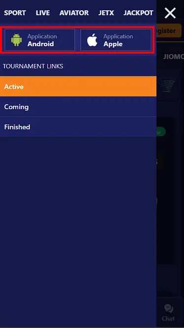 Shabiki App Buttons