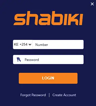 Shabiki App login
