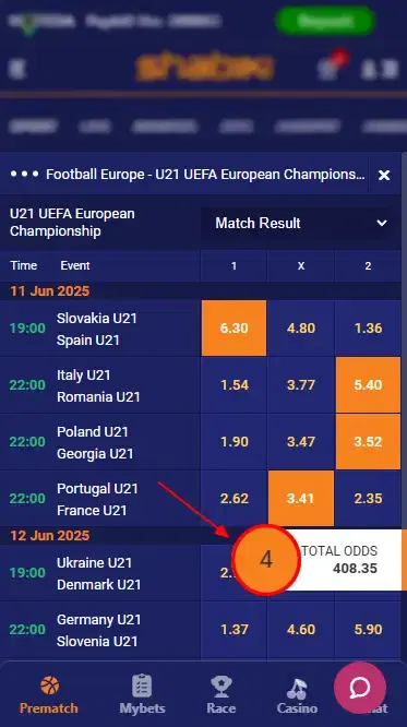 Shabiki Bet Slip