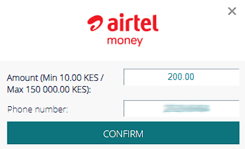 airtel withdraw from 22bet