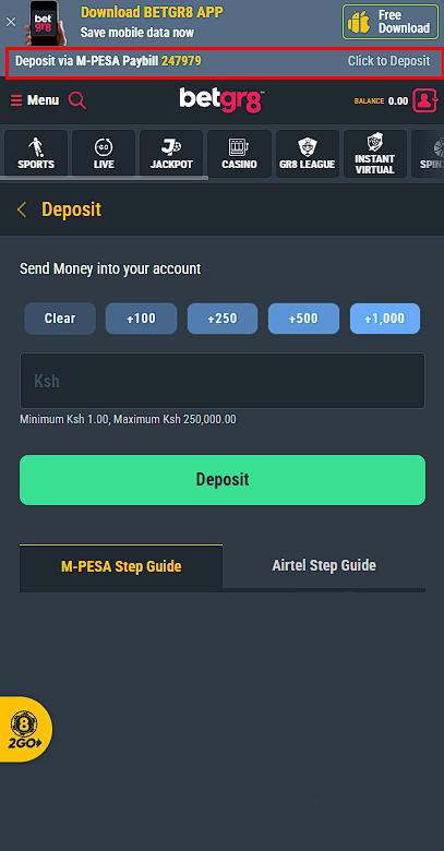 betgr8 deposit form