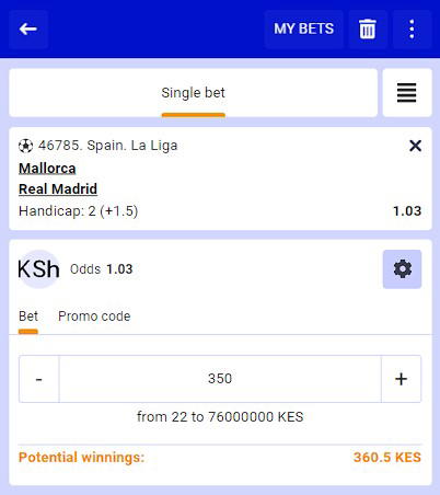 Paripesa betslip

