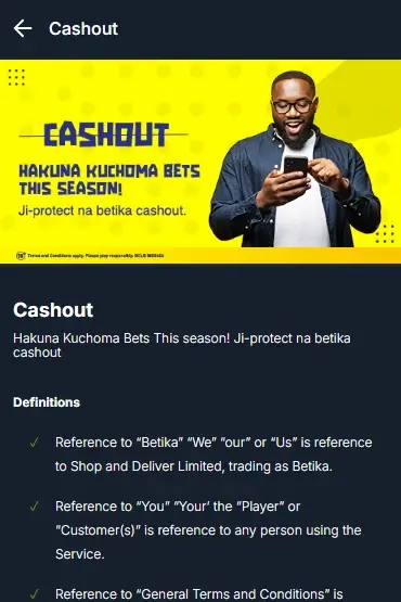 Betika Cashout