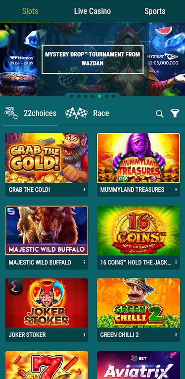 22bet casino 