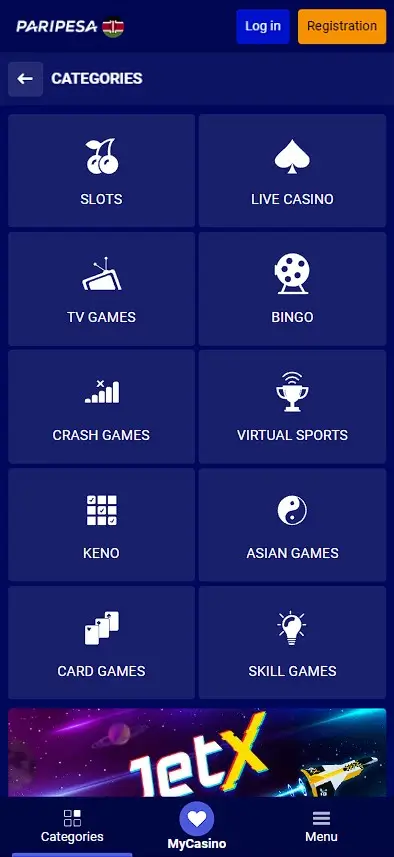 Paripesa casino games kenya