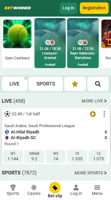 betwinner mobile app Kenya