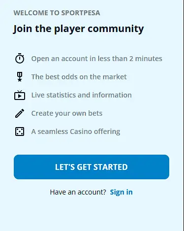sportpesa registration