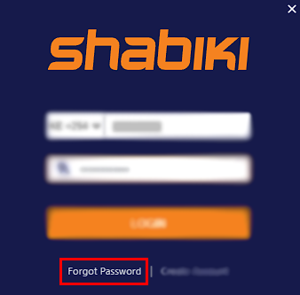 shabiki password recovery