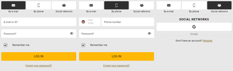 Melbet app login