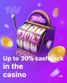 Casino cashback up to 30%