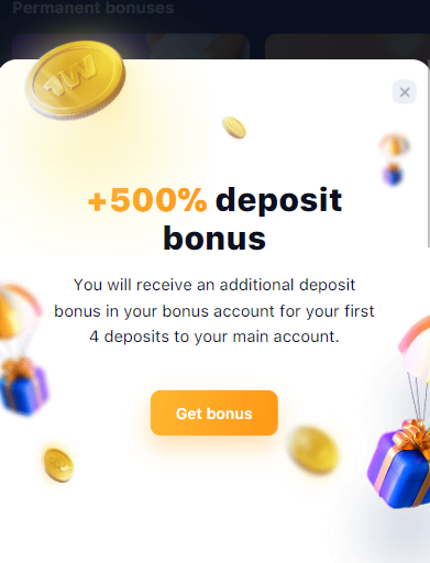 +500% deposit bonus