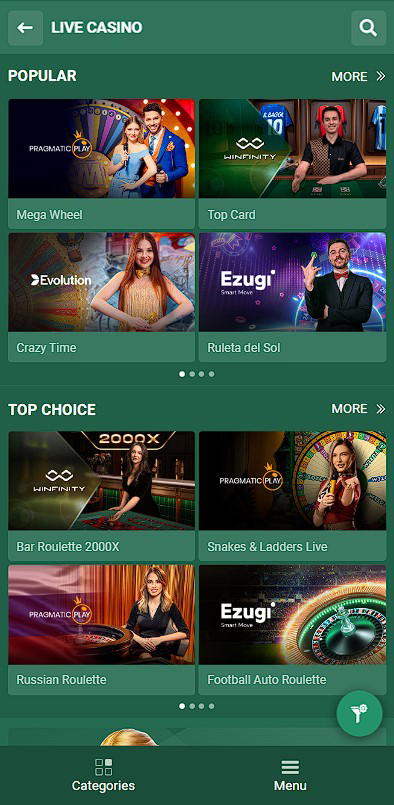 betwinner live casino app