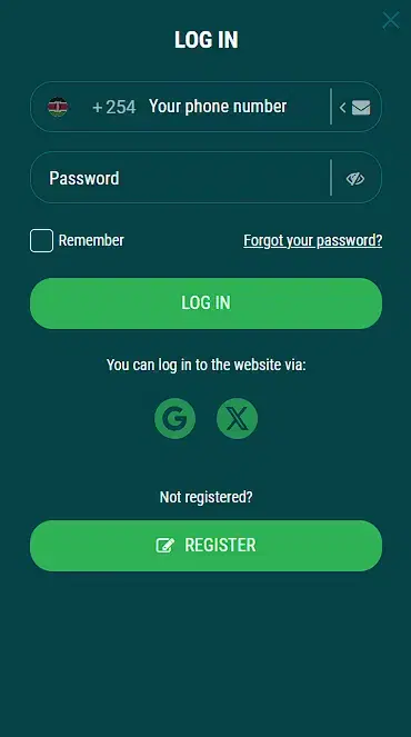 22bet login kenya