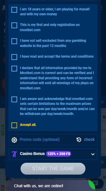 Mobile registration form