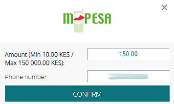 mpesa withdraw from 22bet