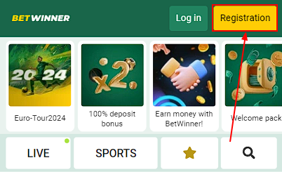 Betwinner registration

