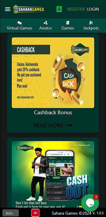 Sahara games cashback bonus