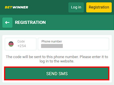 Betwinner registration form

