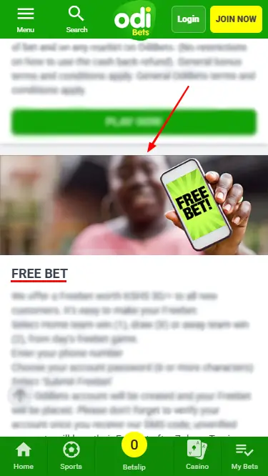 OdiBets Free Bet Bonus
