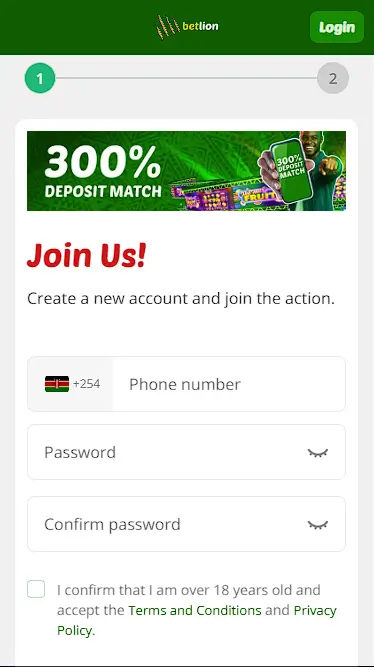 betlion registraion