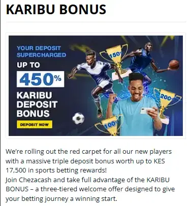 Chezacash welcome bonus