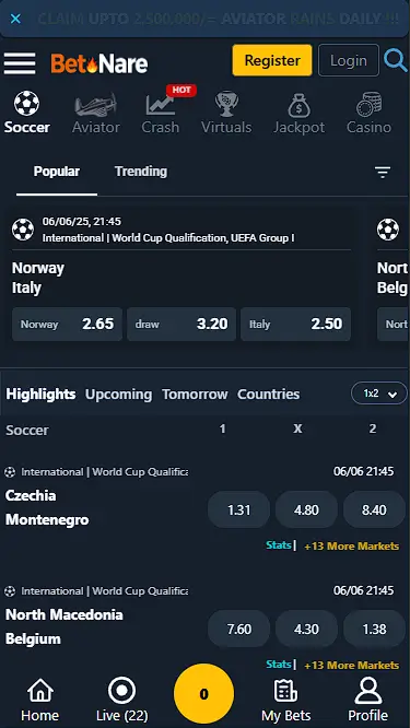 betnare sportsbook