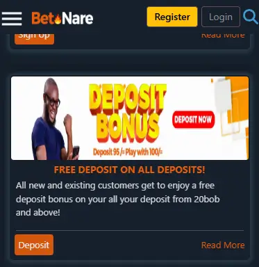 BetNare deposit bonus Kenya 2025