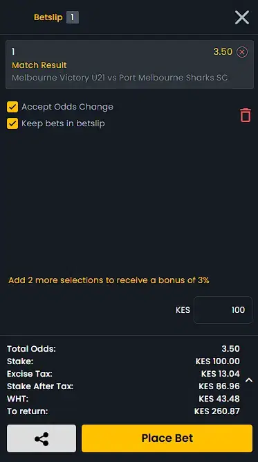 Playabet Betslip