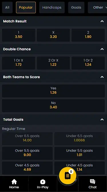 Playabet Sports Markets