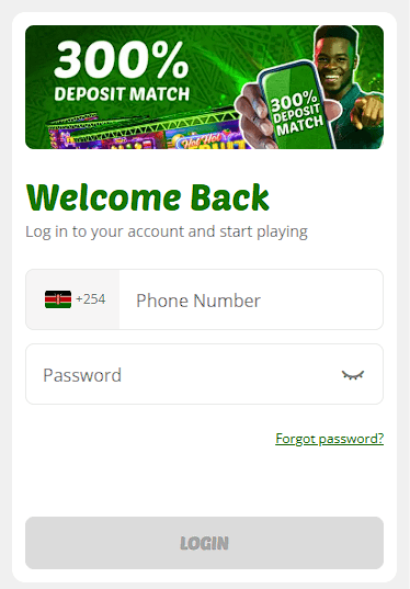 Betlion Login Form