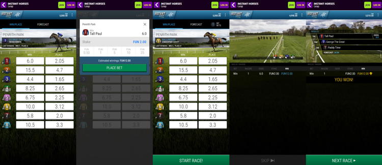 How to bet in Instant Horses on BongoBongo?