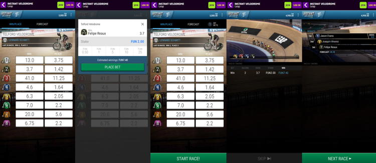 How to bet in Instant Velodrome on BongoBongo?