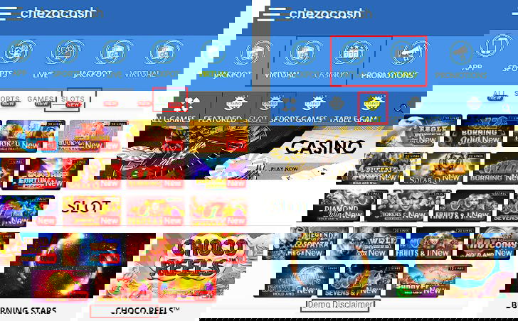 Chezacash virtual vs casino slots